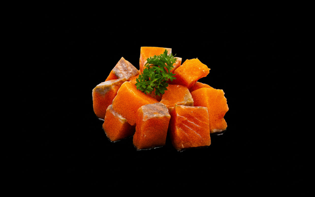 Salmon Cubed (Fillet Portion) (9-11G Cubes) (500G/PKT)