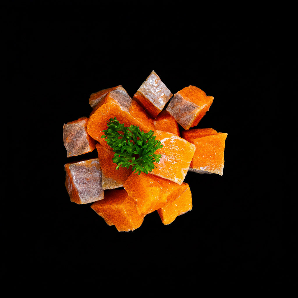 Salmon Cubed (Fillet Portion) (9-11G Cubes) (500G/PKT)